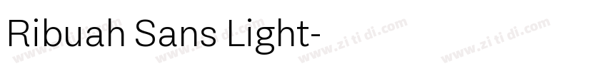 Ribuah Sans Light字体转换